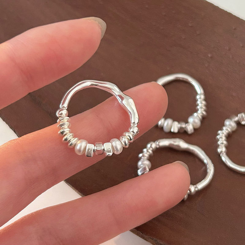 Fragmented Silver with Precious Whispers Ring