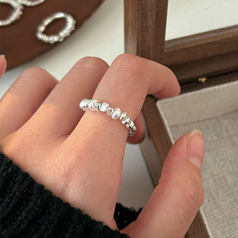 Fragmented Silver with Precious Whispers Ring