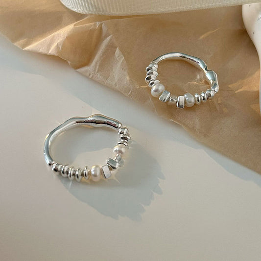 Fragmented Silver with Precious Whispers Ring