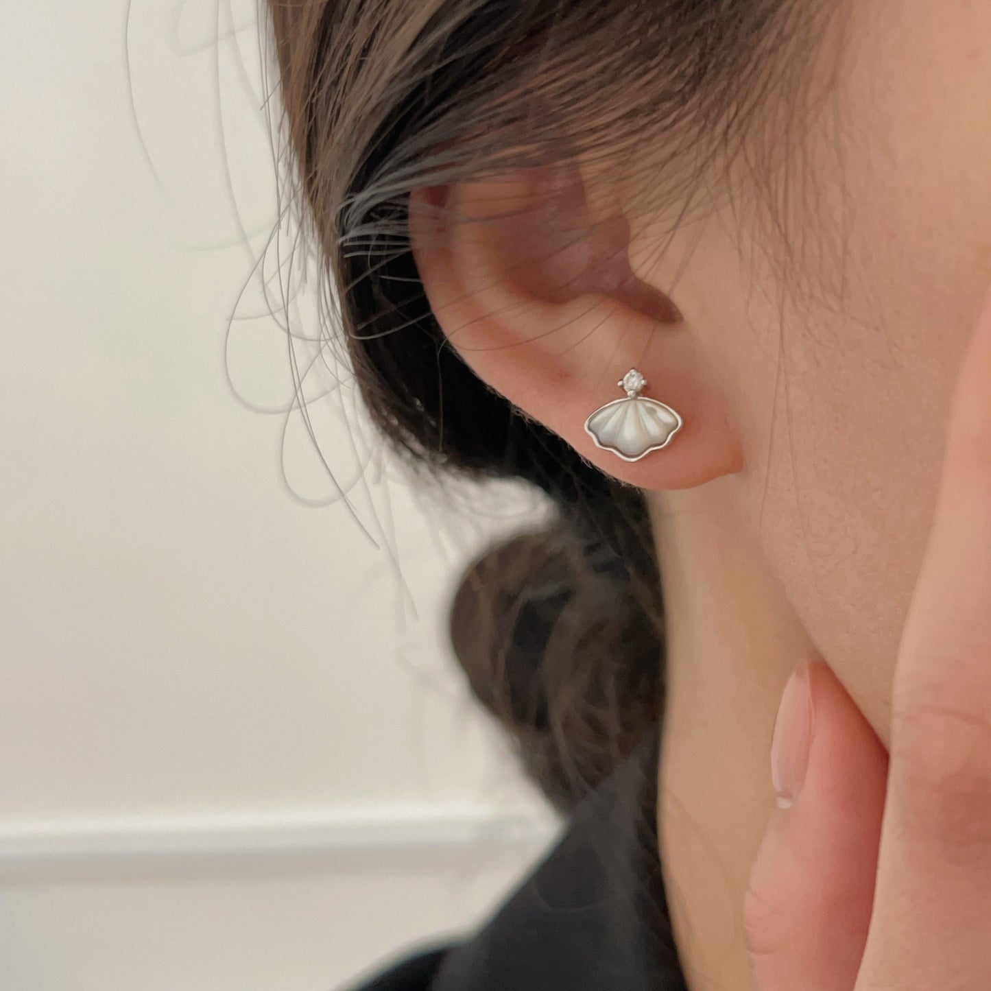 Whispering Silver Shells Earrings