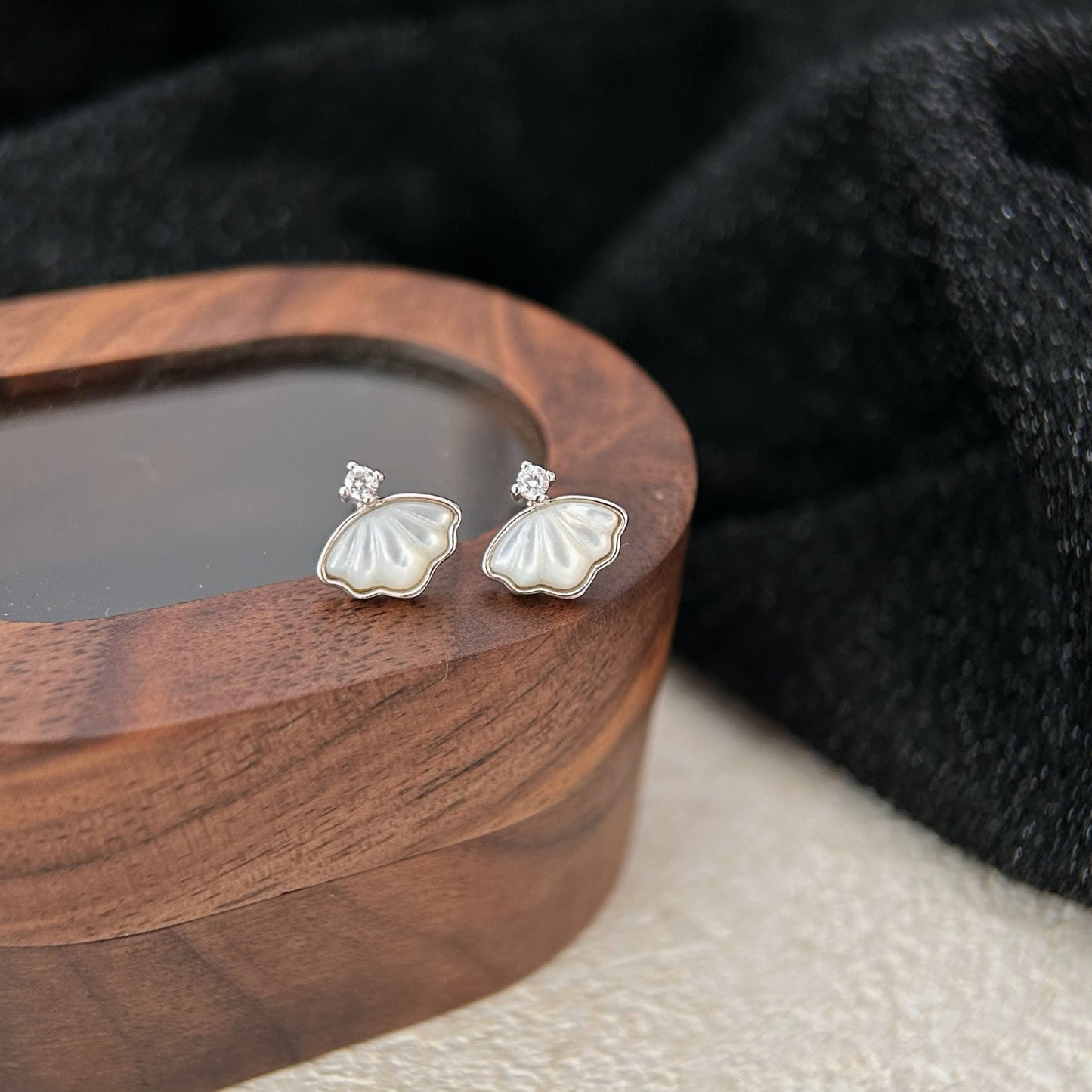Whispering Silver Shells Earrings