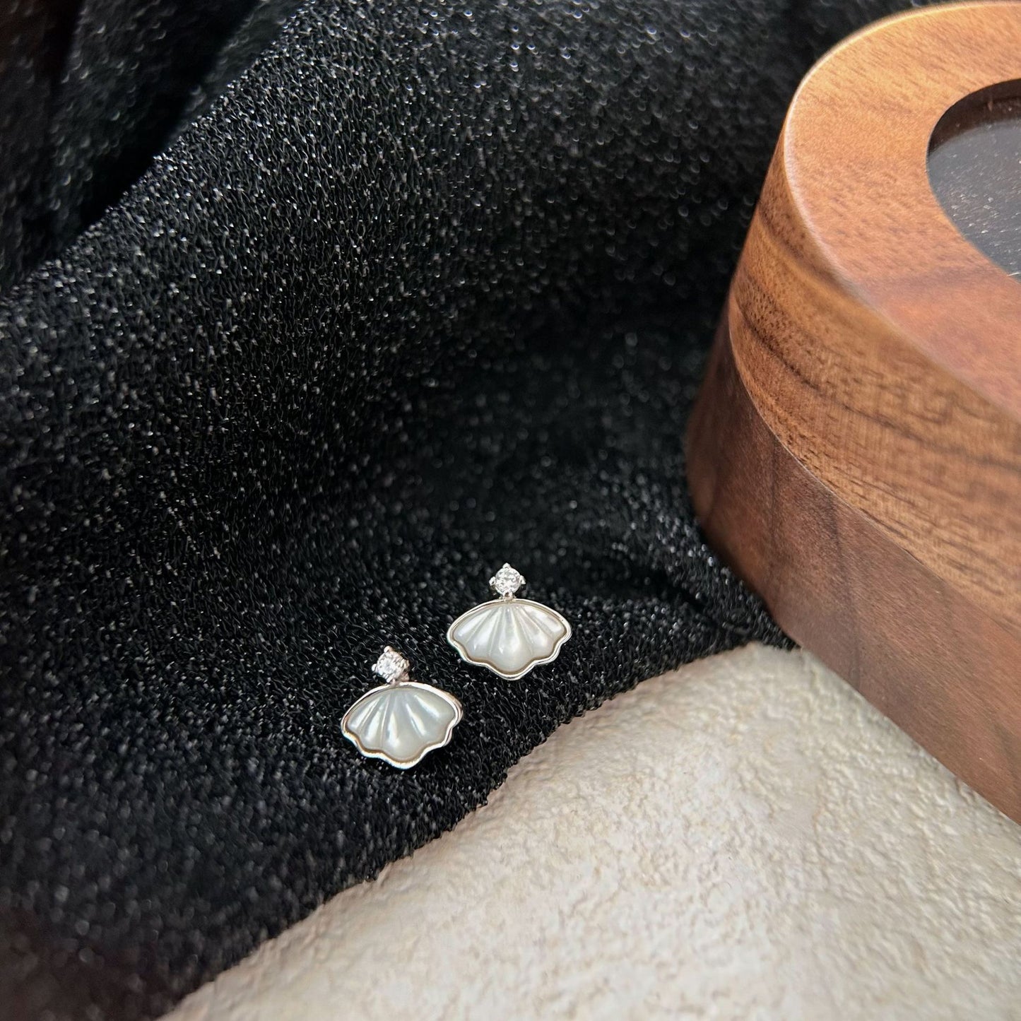 Whispering Silver Shells Earrings