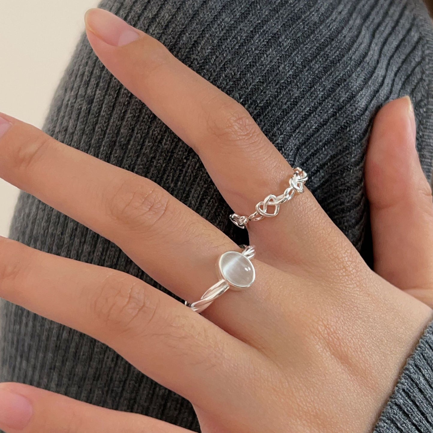 Moonlight Whisper Cat Eye Ring