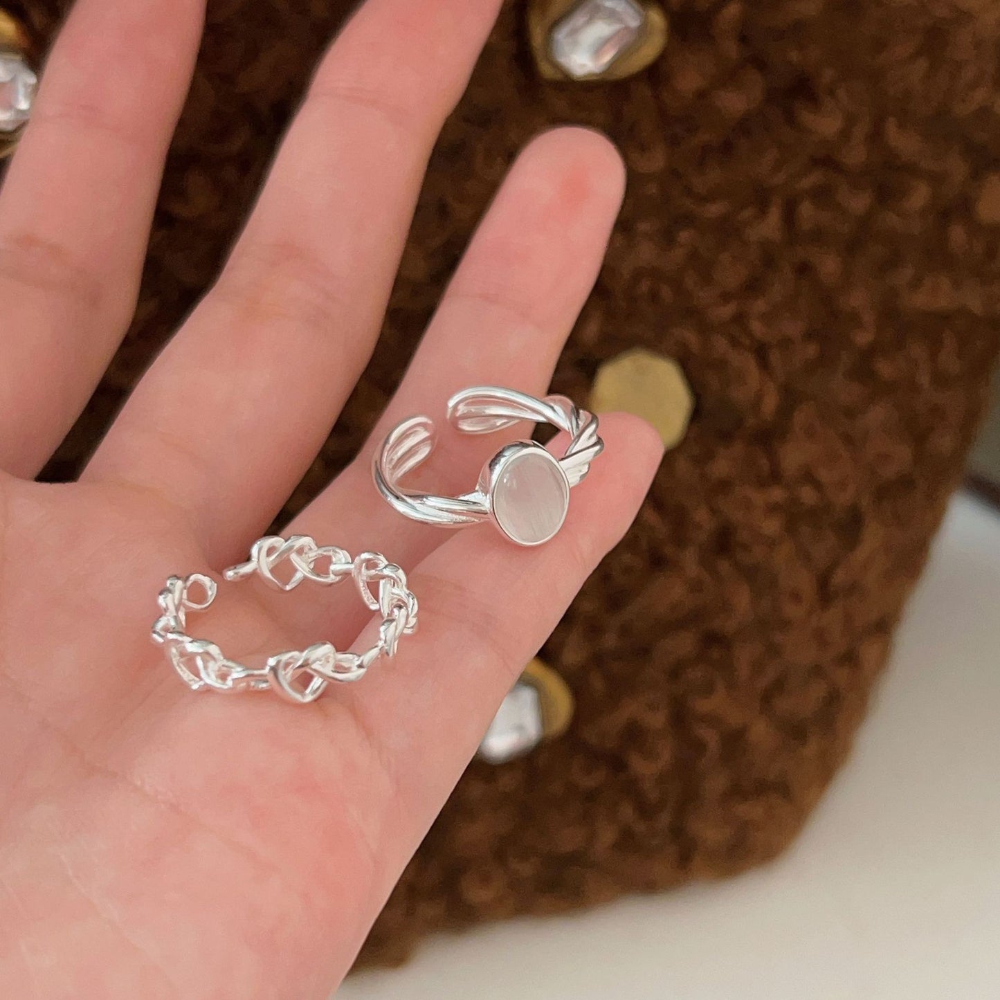 Moonlight Whisper Cat Eye Ring