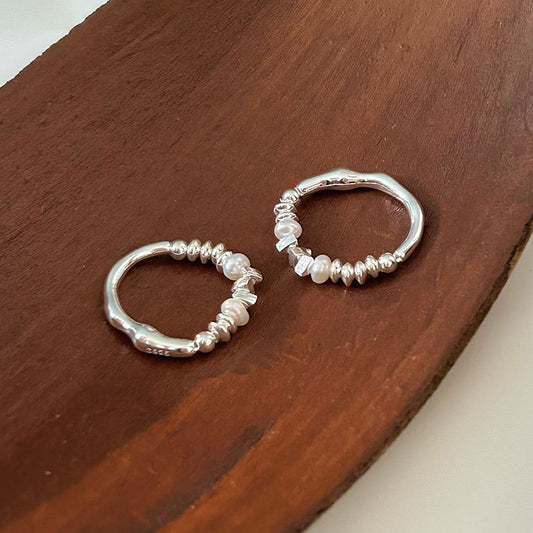 Fragmented Silver with Precious Whispers Ring