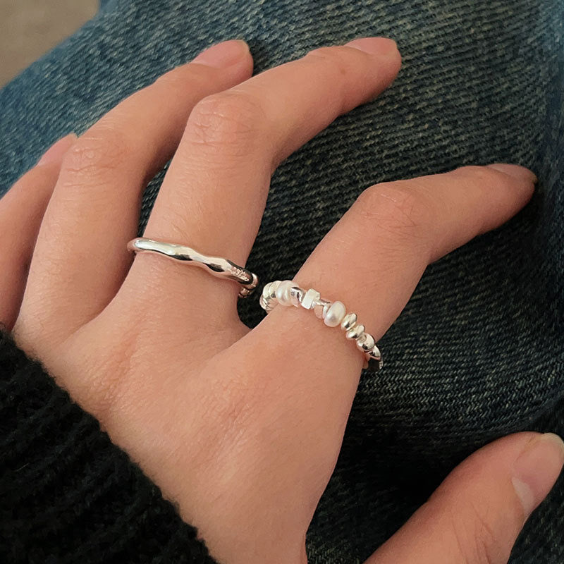 Fragmented Silver with Precious Whispers Ring